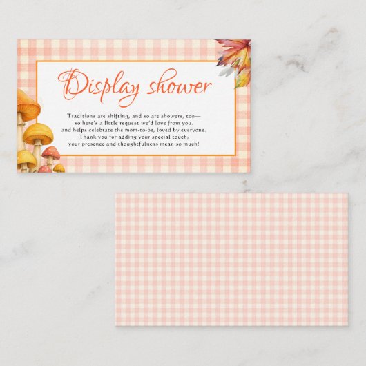 Es ist eine kleine, märchenhafte Babydusche Begleitkarte (Vorne/Hinten)