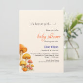 Es ist eine kleine, märchenhafte Babydusche Einladung (Stehend Vorderseite)