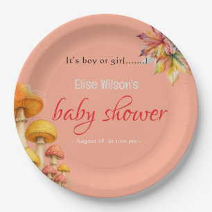 Es ist eine kleine, märchenhafte Babydusche Pappteller