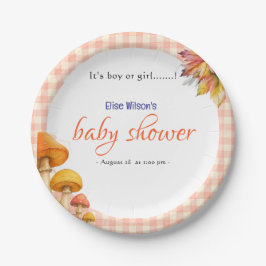 Es ist eine kleine, märchenhafte Babydusche Pappteller