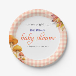 Es ist eine kleine, märchenhafte Babydusche Pappteller