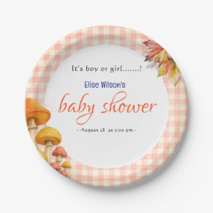Es ist eine kleine, märchenhafte Babydusche Pappteller