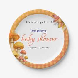 Es ist eine kleine, märchenhafte Babydusche Pappteller