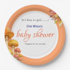 Es ist eine kleine, märchenhafte Babydusche Pappteller