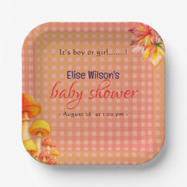 Es ist eine kleine, märchenhafte Babydusche Pappteller