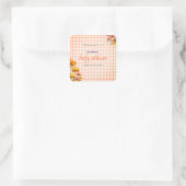 Es ist eine kleine, märchenhafte Babydusche Quadratischer Aufkleber (Tasche)