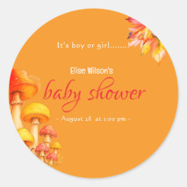 Es ist eine kleine, märchenhafte Babydusche Runder Aufkleber