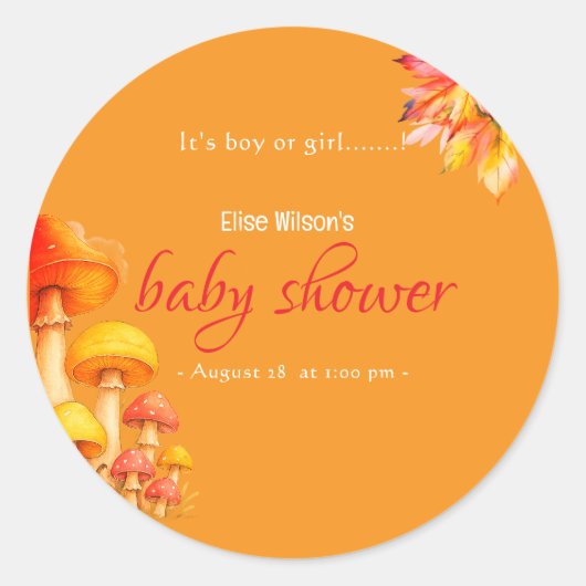 Es ist eine kleine, märchenhafte Babydusche Runder Aufkleber (Vorderseite)