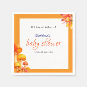 Es ist eine kleine, märchenhafte Babydusche Serviette