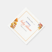 Es ist eine kleine, märchenhafte Babydusche Serviette (Ecke)