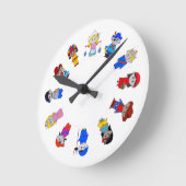 Es ist eine kleine Welt Runde Wanduhr (Winkel)