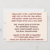 Es ist eine Krabbenblutgeschwür-Party Einladung (Rückseite)