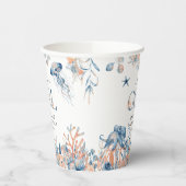 Es ist eine Mädchen-Aquarell-Unterwasser-Kinderdus Pappbecher (Links)