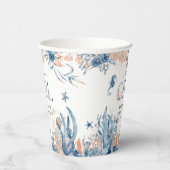 Es ist eine Mädchen-Aquarell-Unterwasser-Kinderdus Pappbecher (Rechts)