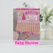 Es ist eine Mädchen-Baby-Dusche-Einladungen Einladung (Stehend Vorderseite)