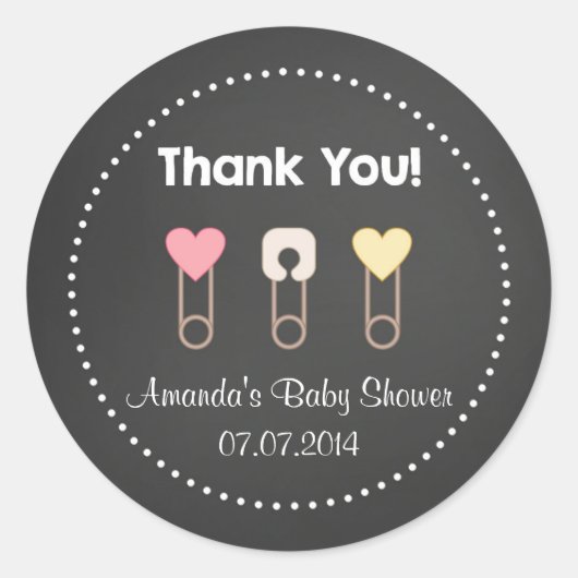 Es ist eine Mädchen-Babydusche. Danke Aufkleber (Vorderseite)