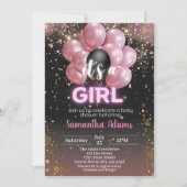 Es ist eine Mädchen-Babydusche Einladung (Vorderseite)