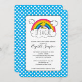 Es ist eine Mädchen-Babydusche Einladung (Vorne/Hinten)