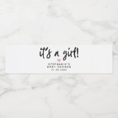 Es ist eine Mädchen-Babydusche Wasserflaschenetikett (Einzelnes Label)