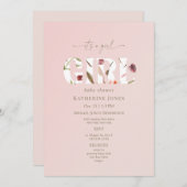 Es ist eine Mädchen-Blush-Baby-Dusche Einladung (Vorne/Hinten)