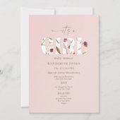 Es ist eine Mädchen-Blush-Baby-Dusche II Einladung (Vorderseite)