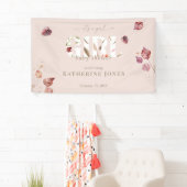 Es ist eine Mädchen-Blush-Fall-Baby-Dusche Banner (Insitu)