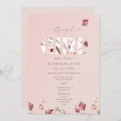 Es ist eine Mädchen-Blush-Fall-Baby-Dusche Einladung (Vorne/Hinten)