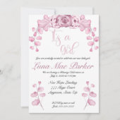 Es ist eine Mädchen-Einladung für Segen oder Widmu Einladung (Vorderseite)