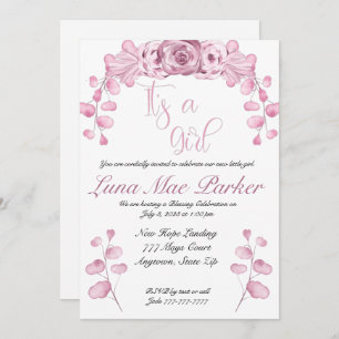 Es ist eine Mädchen-Einladung für Segen oder Widmu Einladung