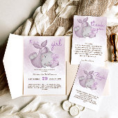 Es ist eine Mädchen-Elefanten-Mädchen-Dusche Einladung