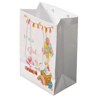 Es ist eine Mädchen-Geschenktasche Mittlere Geschenktüte