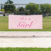 Es ist eine Mädchen, hellrosa Babydusche, Geschlec Banner (Insitu)