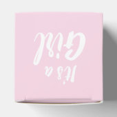 Es ist eine Mädchen, hellrosa Babydusche, Geschlec Geschenkschachtel (Oben)