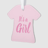 Es ist eine Mädchen, hellrosa Babydusche, Geschlec Ornament (Vorderseite)