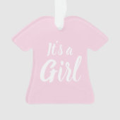 Es ist eine Mädchen, hellrosa Babydusche, Geschlec Ornament (Vorderseite)