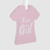Es ist eine Mädchen, hellrosa Babydusche, Geschlec Ornament (Vorderseite)