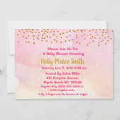 Es ist eine Mädchen-Hippo-Babydusche, die einlädt Einladung (Rückseite)