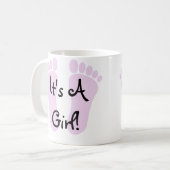 Es ist eine Mädchen-Kaffee-Tasse Kaffeetasse (Vorderseite Links)