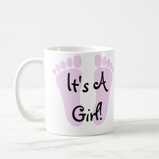 Es ist eine Mädchen-Kaffee-Tasse Kaffeetasse (Links)