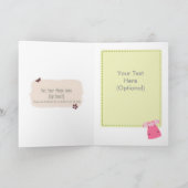 Es ist eine Mädchen-neugeborene Karte (Innenseite)