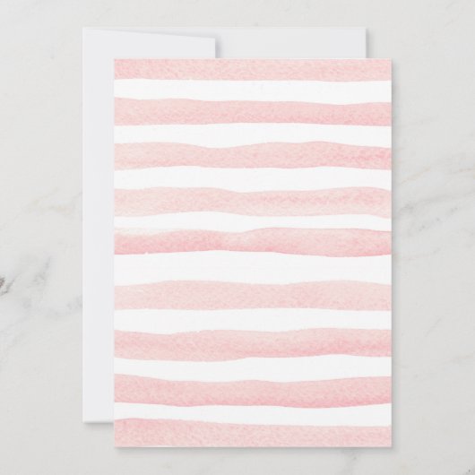 Es ist eine Mädchen Rosaballon-Babyparty Einladung (Rückseite)