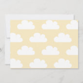 Es ist eine Mädchen-Wäscheleine-Babydusche Einladung (Rückseite)