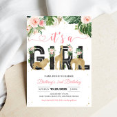 Es ist eine Mädchen-Wild-One-Kinderdusche Einladung