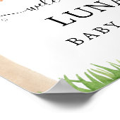 Es ist eine Mädchen-Woodland-Babydusche Willkommen Poster (Ecke)