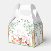 Es ist eine Mädchen-Woodland-Kinderdusche Geschenkschachtel (Rückseite)