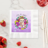 Es ist eine Mädchendusche, eine Lila Mädchendusche Serviette (Beispiel)