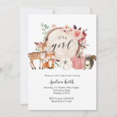 Es ist eine mädchenhafte Kürbisbrunnendusche Einladung (Vorderseite)