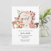 Es ist eine mädchenhafte Kürbisbrunnendusche Einladung (Stehend Vorderseite)