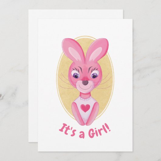 Es ist eine Mädchenkarte Ankündigung (Vorne/Hinten)