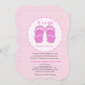 Es ist eine Mädchensprinkle-Babydusche Einladung (Vorne/Hinten)